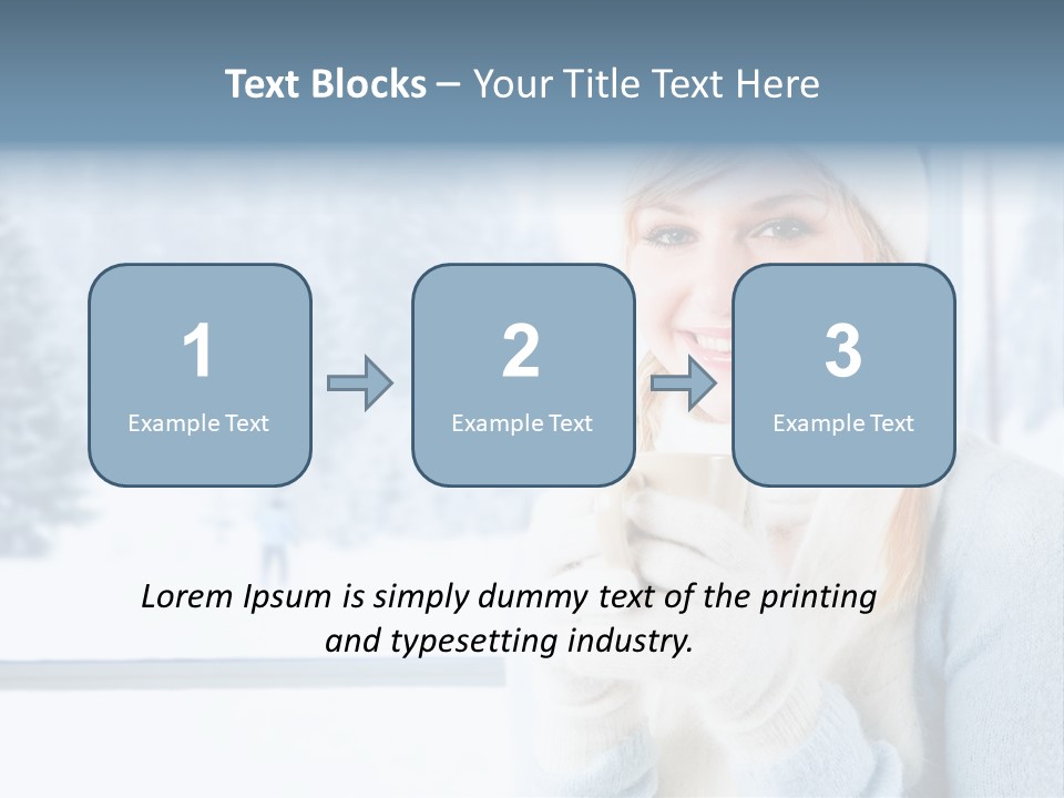 Young Adult Relaxing Lady PowerPoint Template