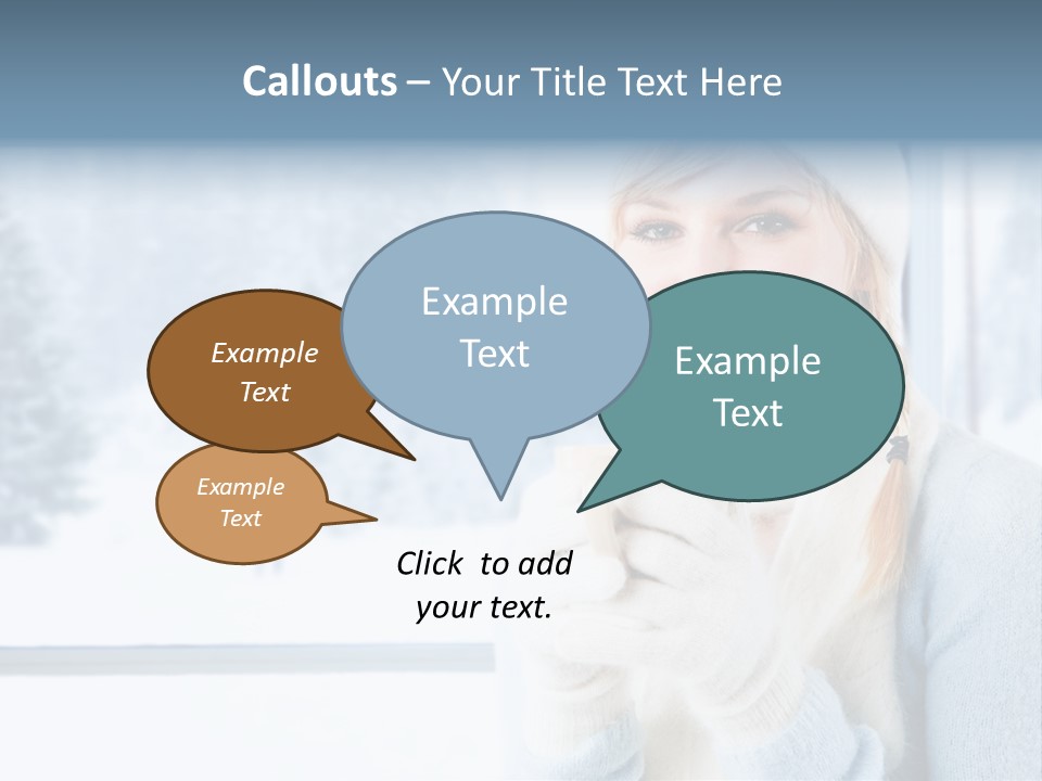 Young Adult Relaxing Lady PowerPoint Template