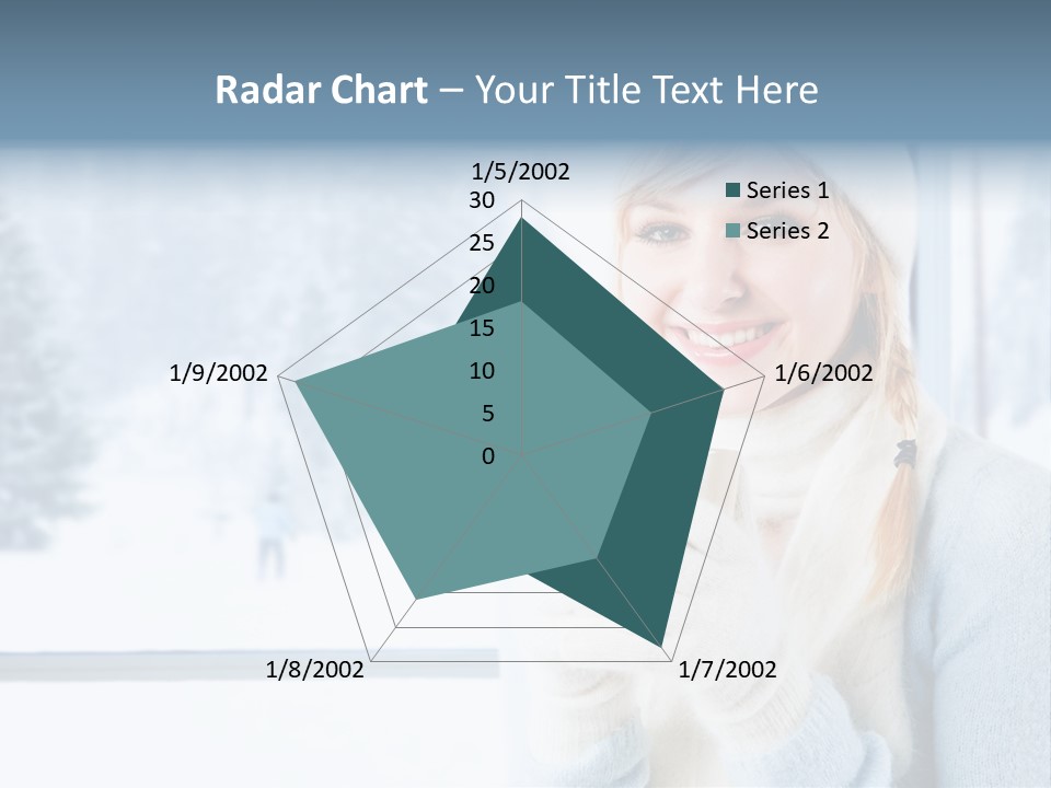 Young Adult Relaxing Lady PowerPoint Template