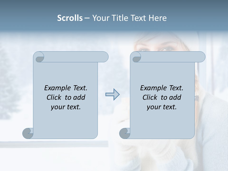 Young Adult Relaxing Lady PowerPoint Template
