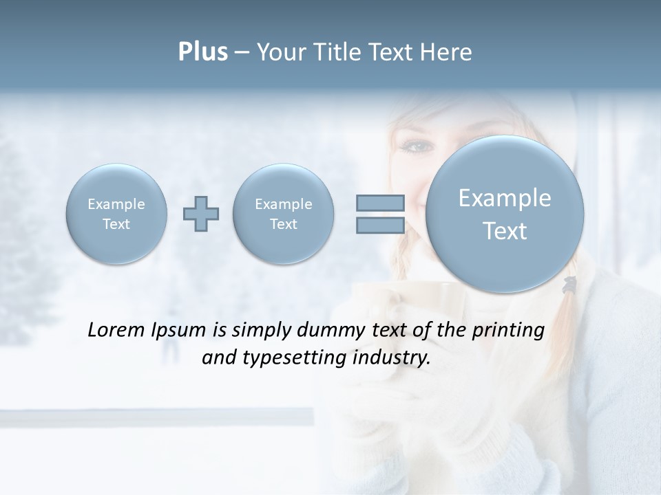 Young Adult Relaxing Lady PowerPoint Template