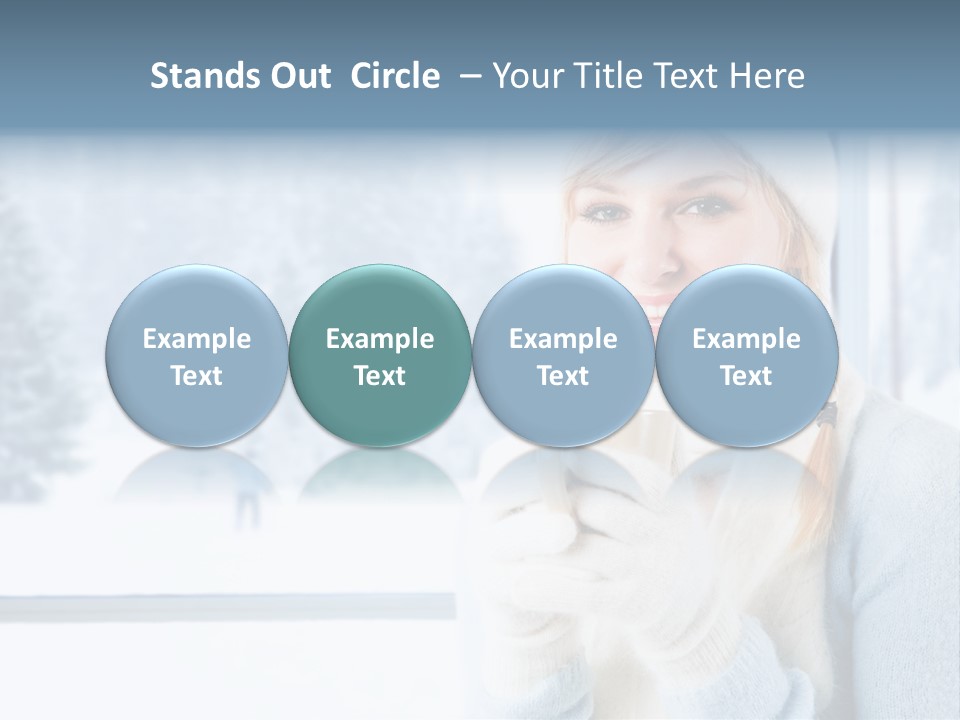 Young Adult Relaxing Lady PowerPoint Template