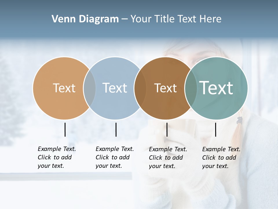 Young Adult Relaxing Lady PowerPoint Template