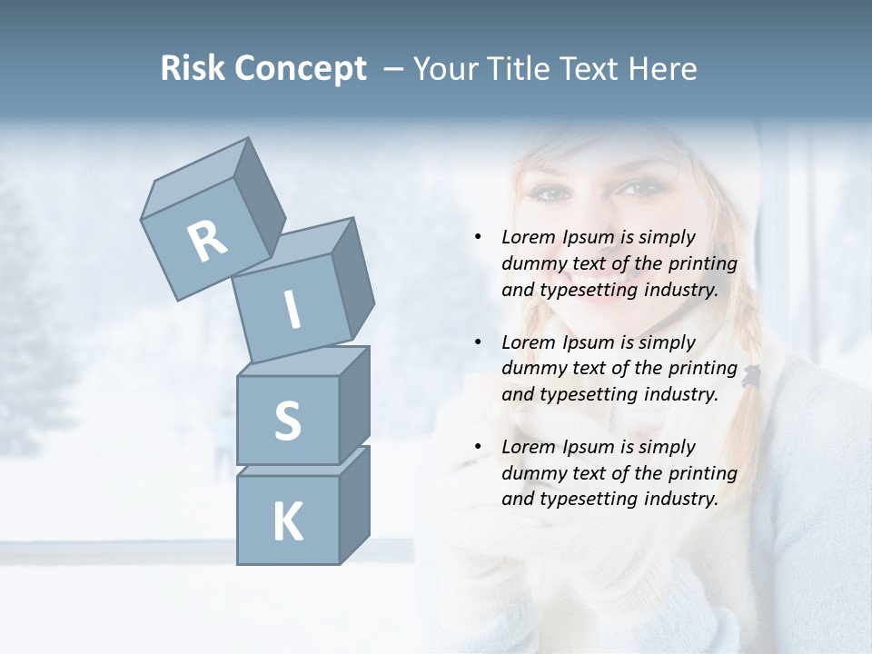 Young Adult Relaxing Lady PowerPoint Template