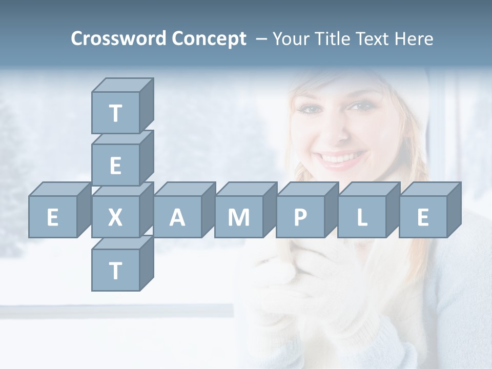 Young Adult Relaxing Lady PowerPoint Template