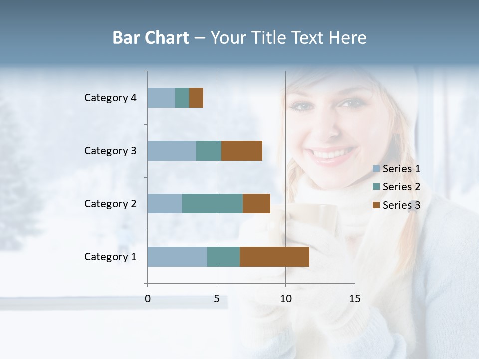 Young Adult Relaxing Lady PowerPoint Template