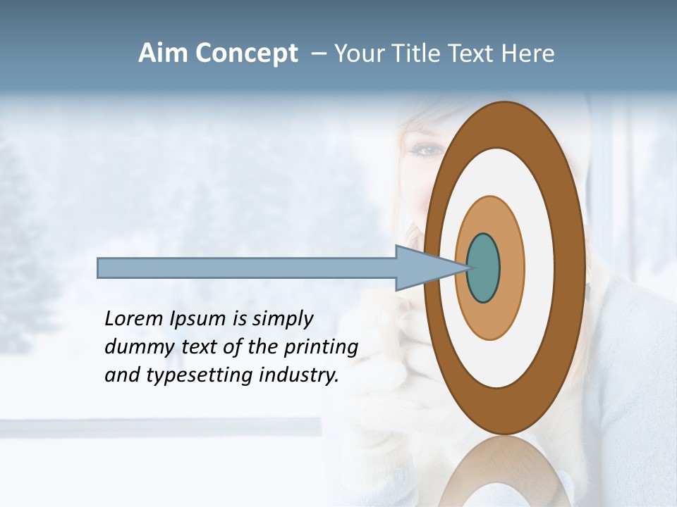 Young Adult Relaxing Lady PowerPoint Template