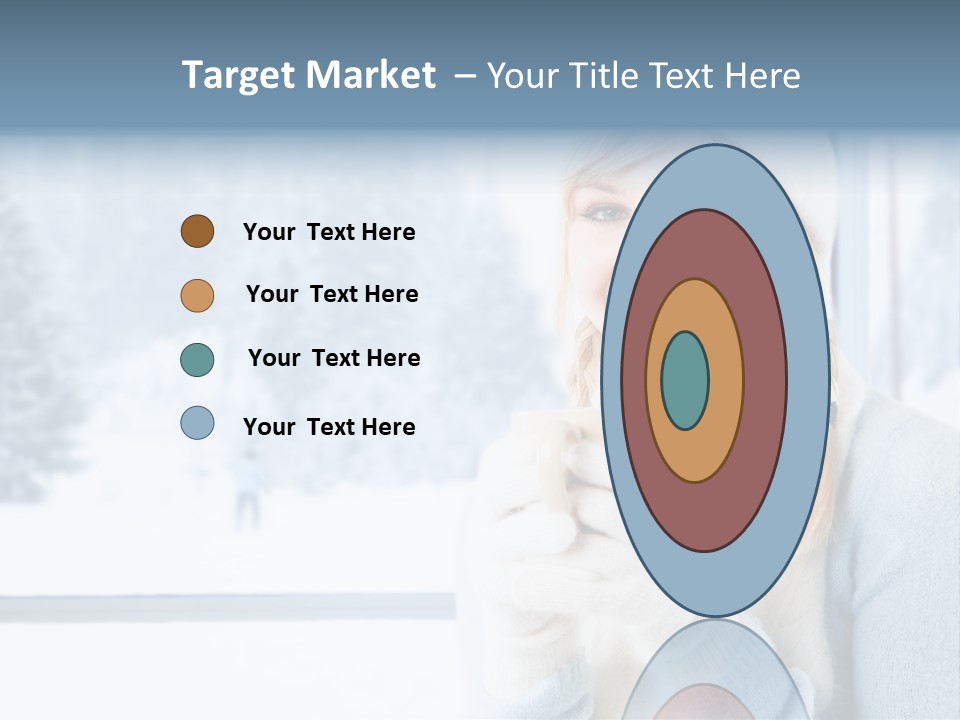 Young Adult Relaxing Lady PowerPoint Template