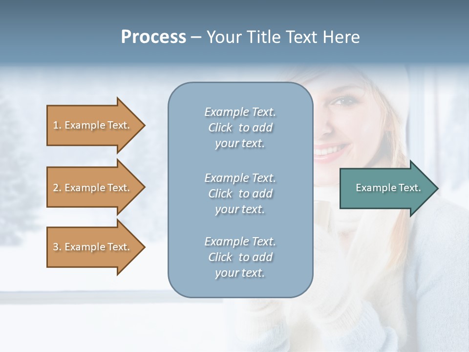 Young Adult Relaxing Lady PowerPoint Template