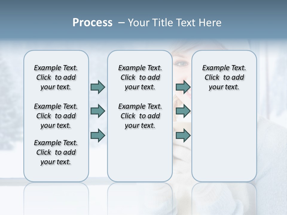 Young Adult Relaxing Lady PowerPoint Template