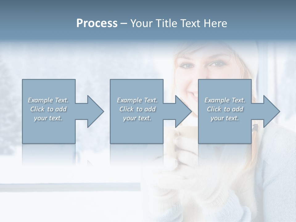 Young Adult Relaxing Lady PowerPoint Template