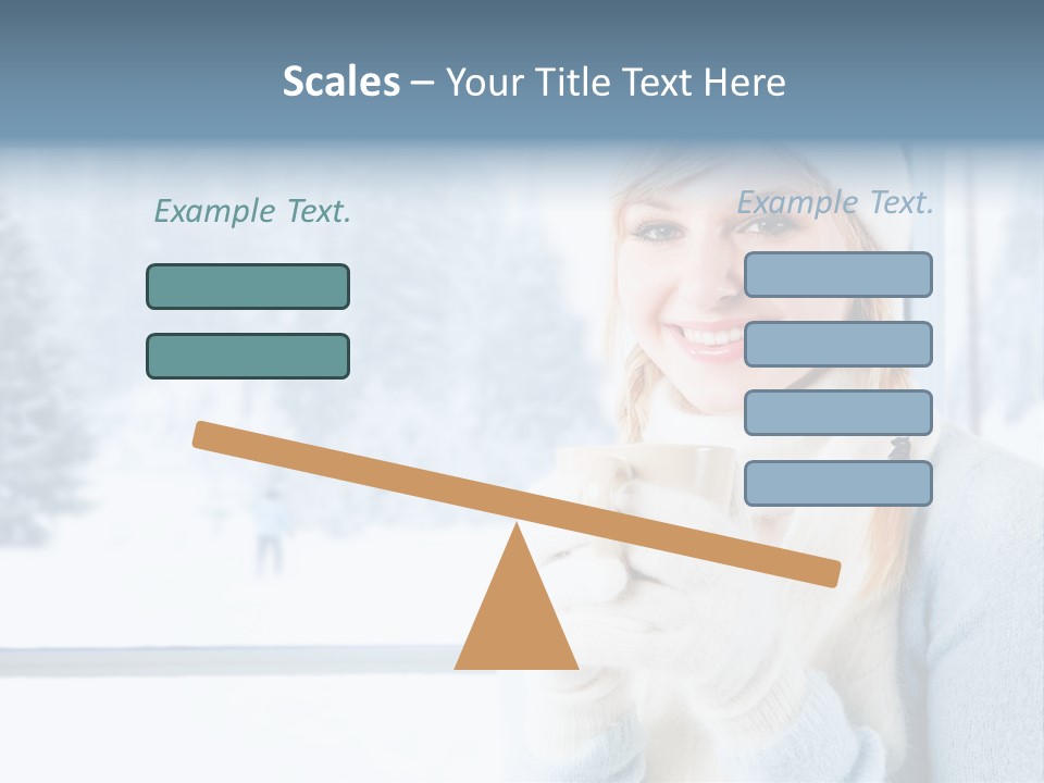 Young Adult Relaxing Lady PowerPoint Template