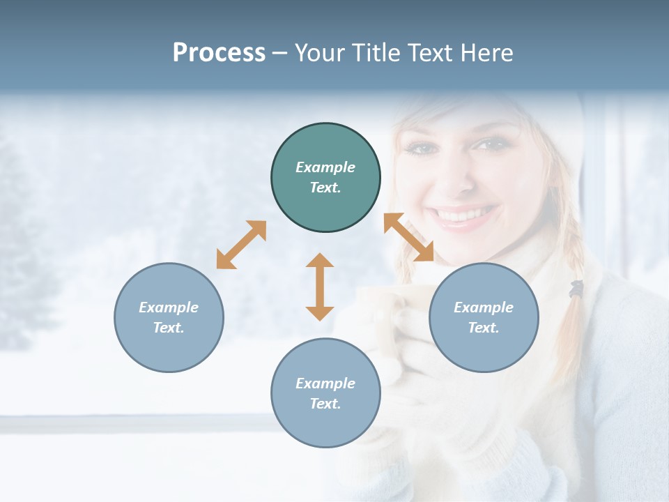 Young Adult Relaxing Lady PowerPoint Template