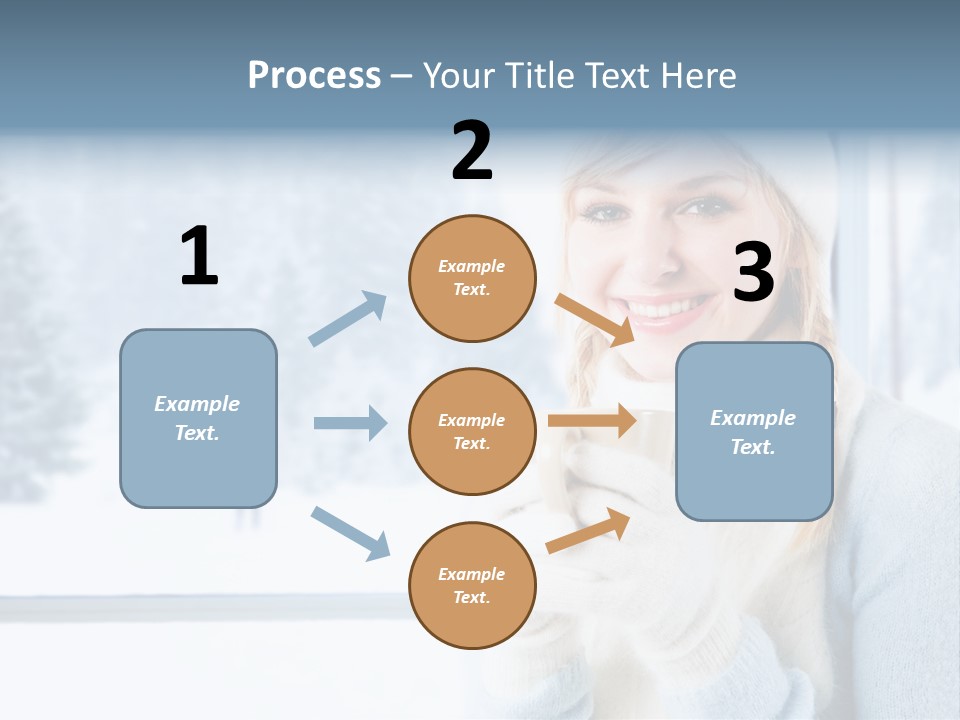 Young Adult Relaxing Lady PowerPoint Template