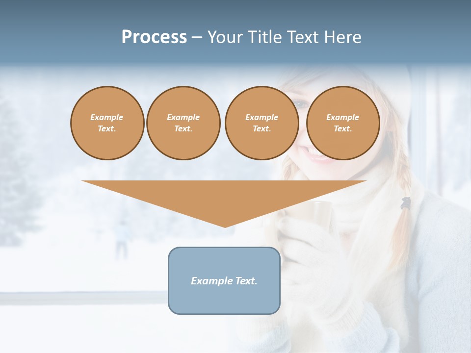 Young Adult Relaxing Lady PowerPoint Template