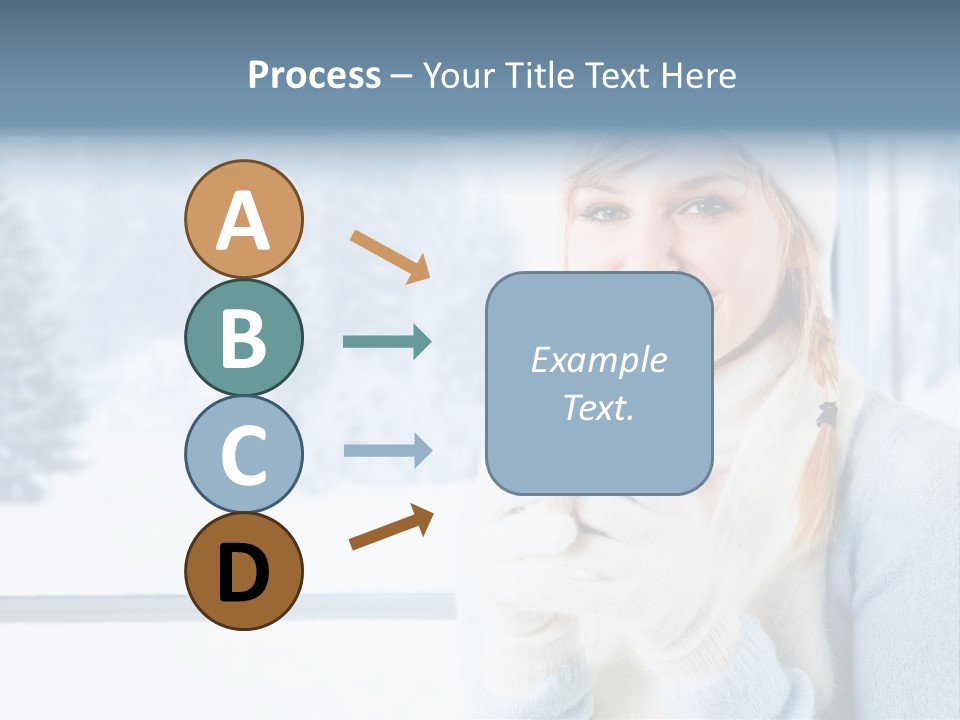 Young Adult Relaxing Lady PowerPoint Template