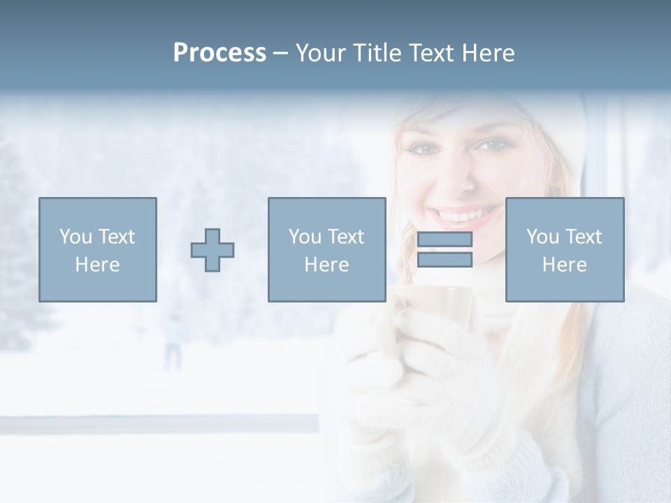 Young Adult Relaxing Lady PowerPoint Template