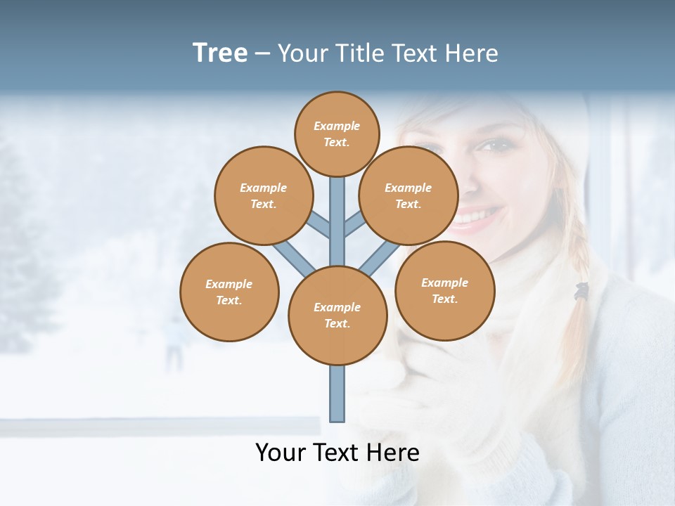 Young Adult Relaxing Lady PowerPoint Template