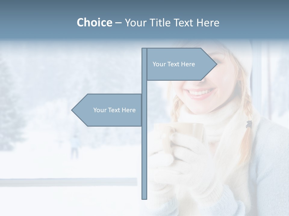 Young Adult Relaxing Lady PowerPoint Template