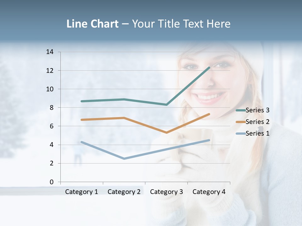 Young Adult Relaxing Lady PowerPoint Template