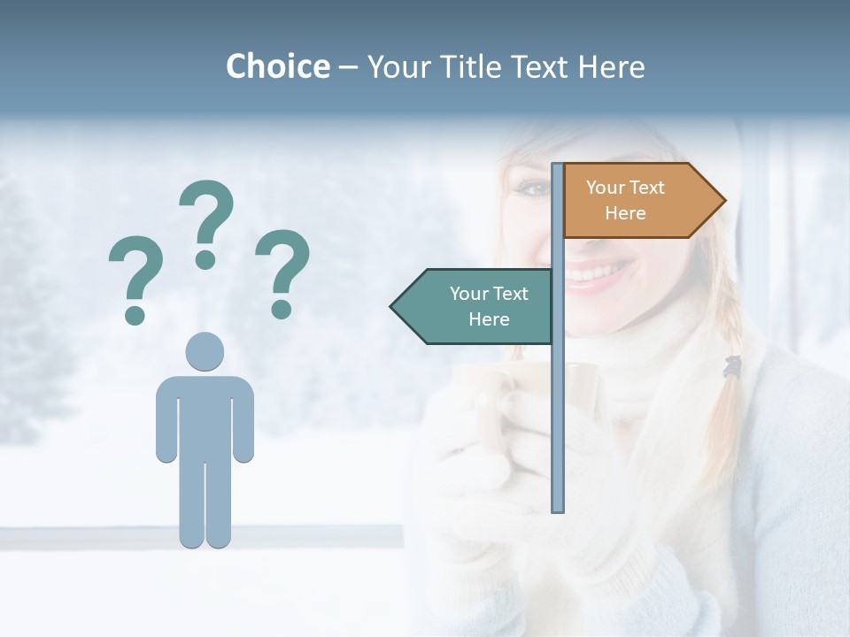 Young Adult Relaxing Lady PowerPoint Template