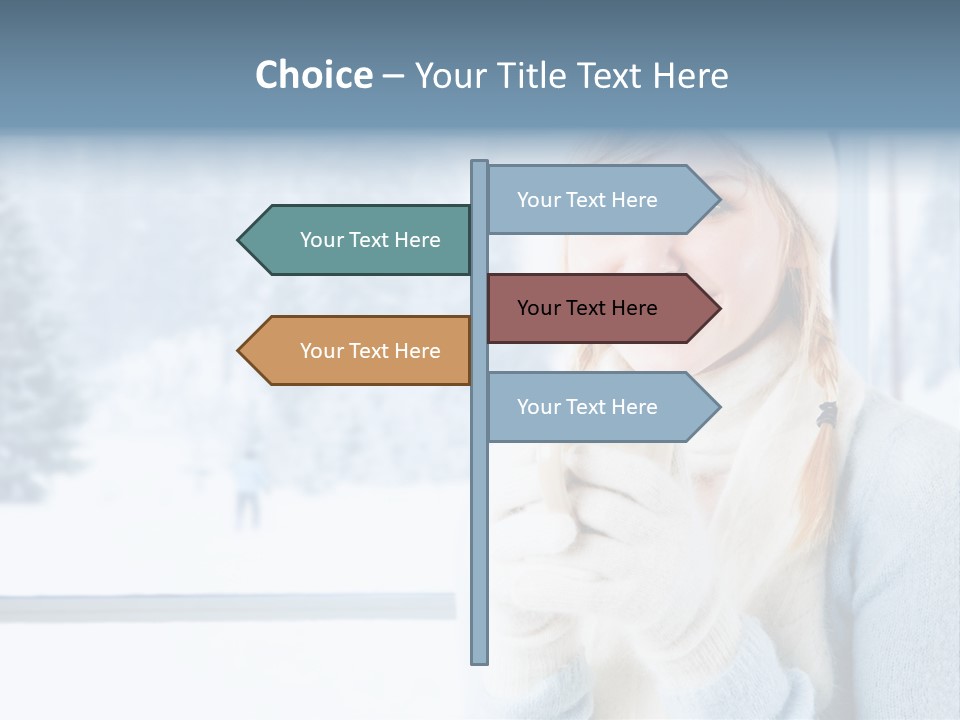 Young Adult Relaxing Lady PowerPoint Template