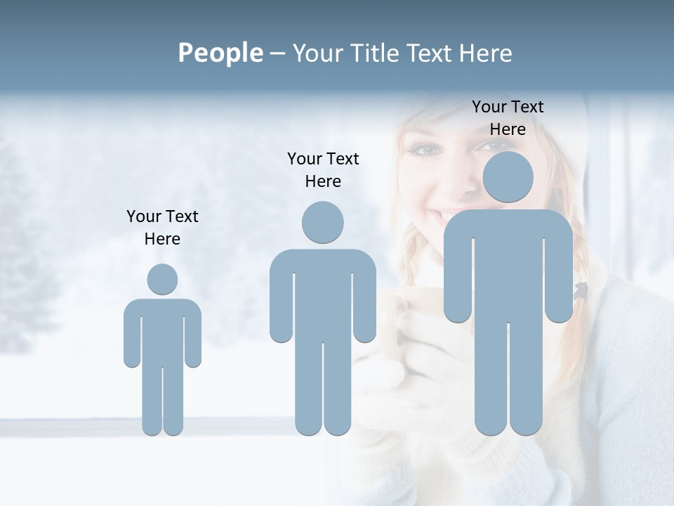 Young Adult Relaxing Lady PowerPoint Template