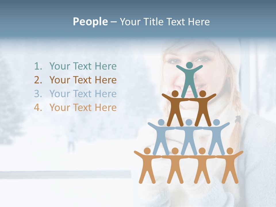 Young Adult Relaxing Lady PowerPoint Template