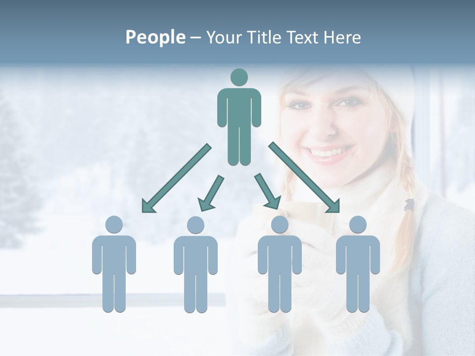 Young Adult Relaxing Lady PowerPoint Template