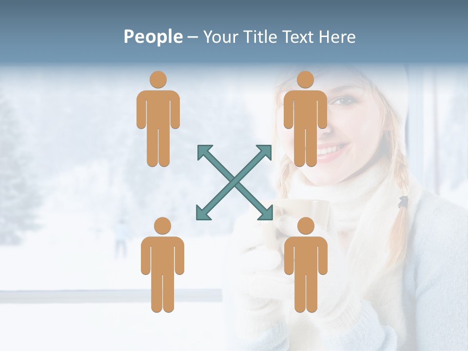 Young Adult Relaxing Lady PowerPoint Template