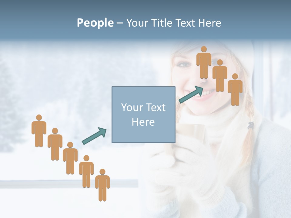 Young Adult Relaxing Lady PowerPoint Template