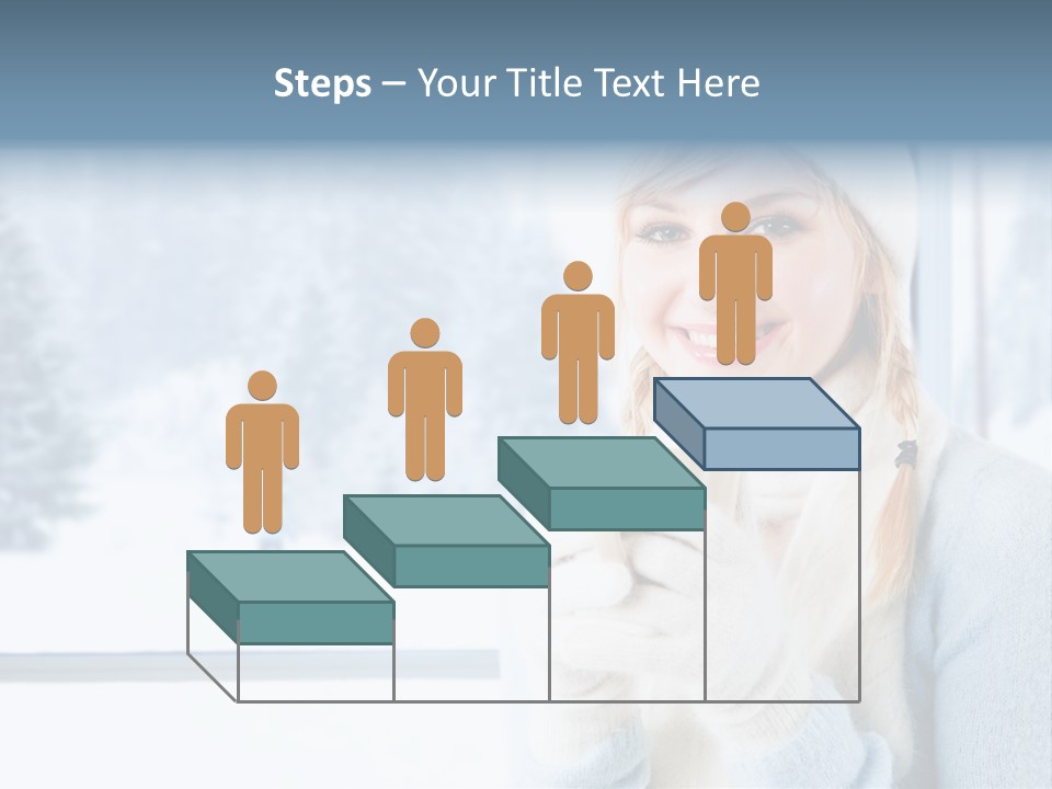 Young Adult Relaxing Lady PowerPoint Template