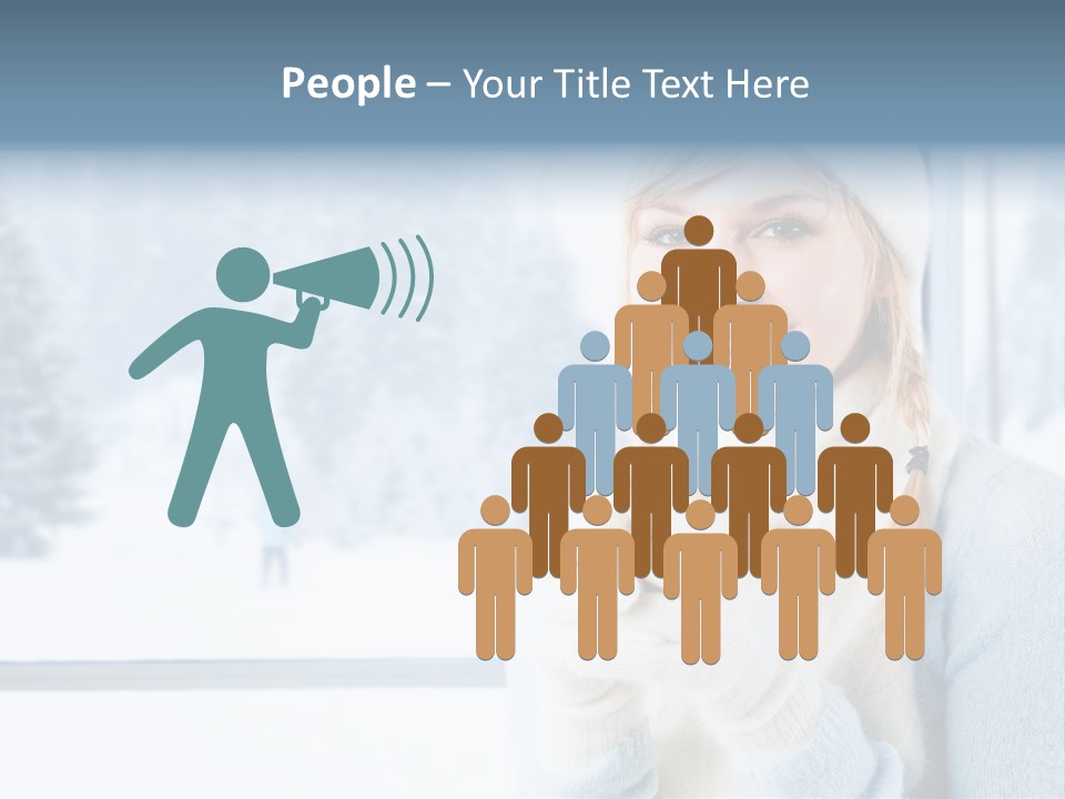 Young Adult Relaxing Lady PowerPoint Template