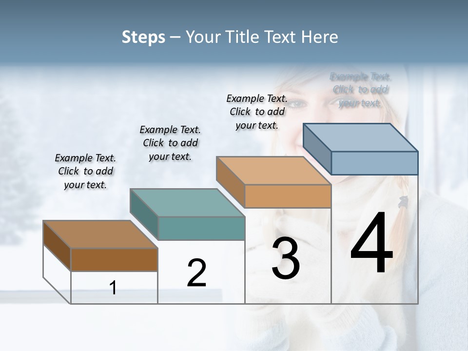 Young Adult Relaxing Lady PowerPoint Template