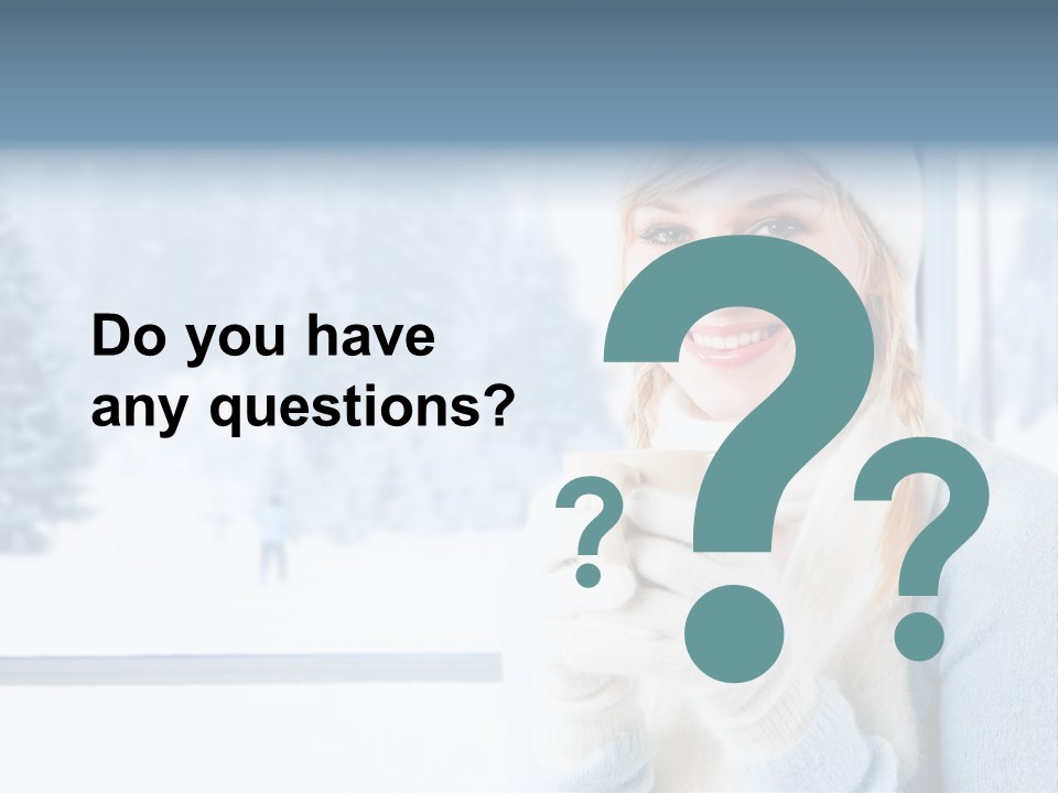 Young Adult Relaxing Lady PowerPoint Template