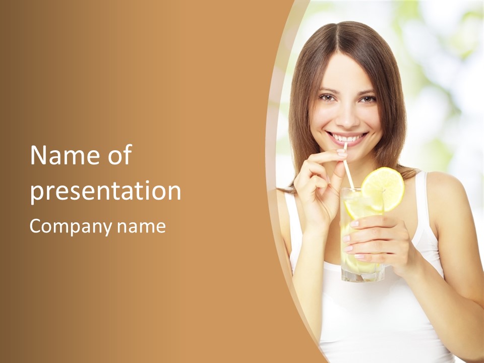 Teen Beverage Joy PowerPoint Template