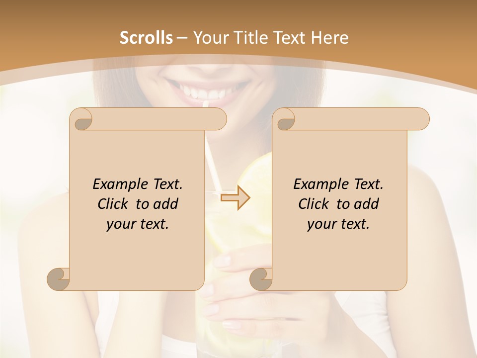 Teen Beverage Joy PowerPoint Template