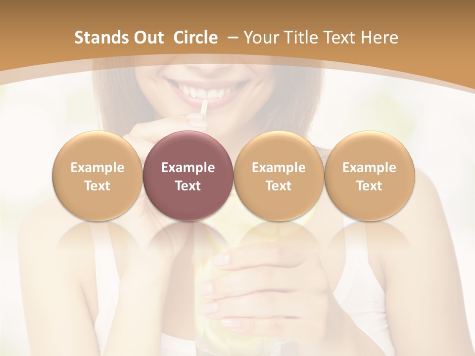 Teen Beverage Joy PowerPoint Template