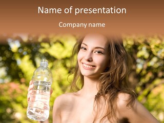 Drinking Cute Water PowerPoint Template