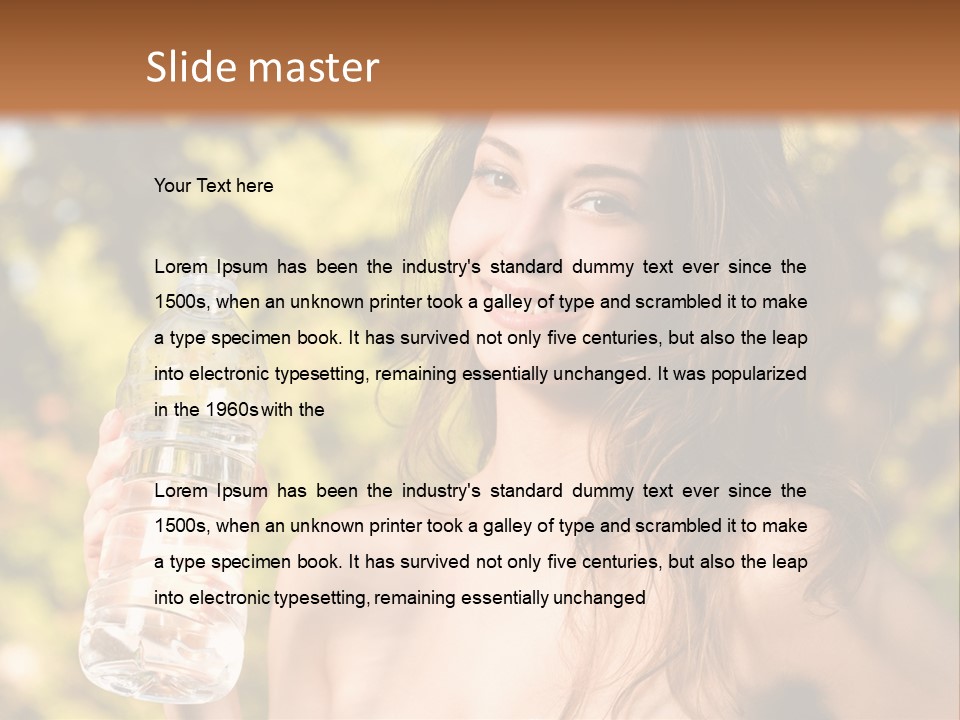 Drinking Cute Water PowerPoint Template