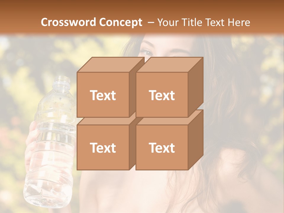 Drinking Cute Water PowerPoint Template