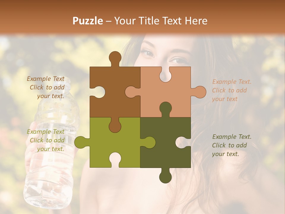 Drinking Cute Water PowerPoint Template