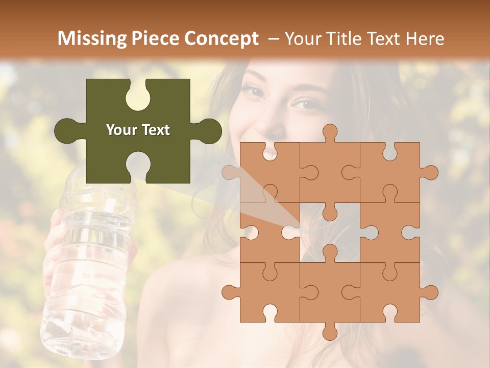 Drinking Cute Water PowerPoint Template