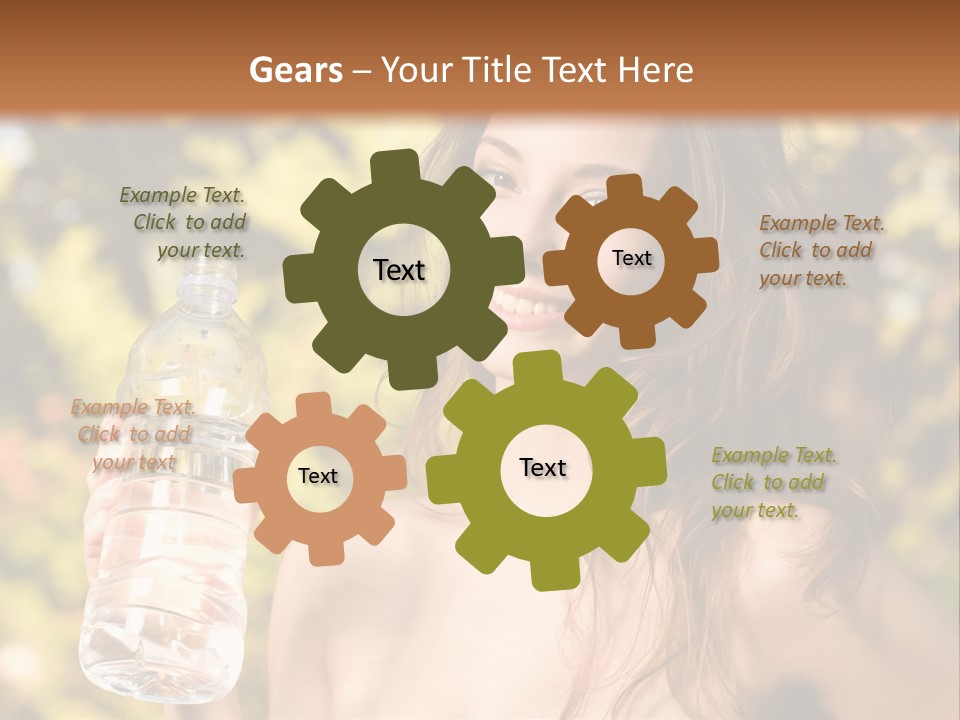 Drinking Cute Water PowerPoint Template