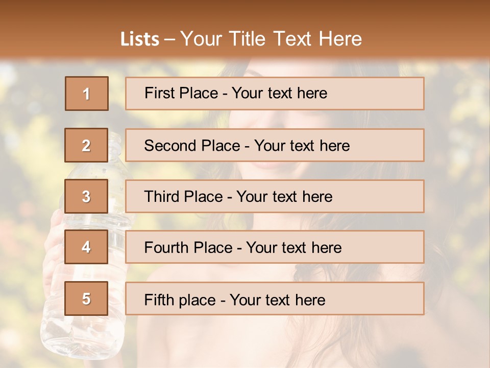 Drinking Cute Water PowerPoint Template