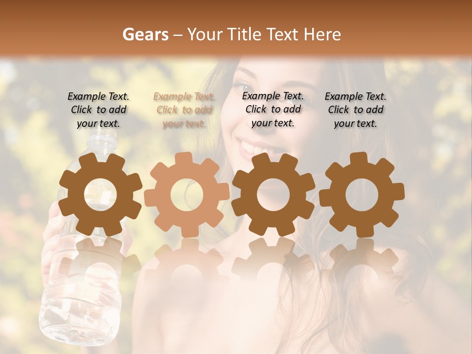 Drinking Cute Water PowerPoint Template