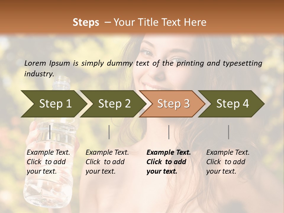 Drinking Cute Water PowerPoint Template