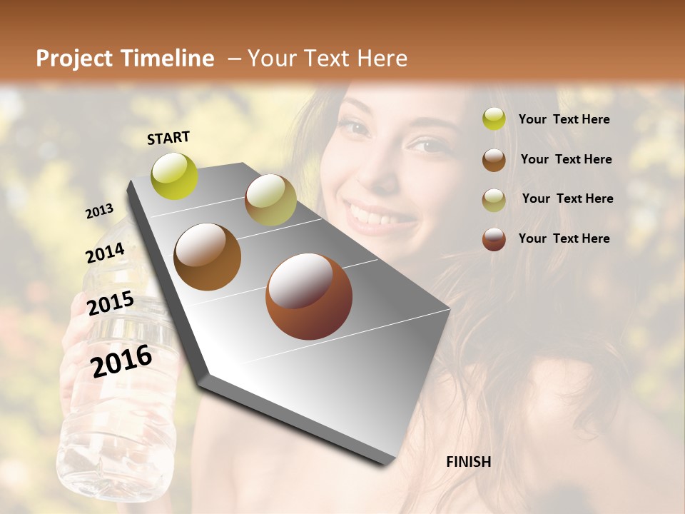 Drinking Cute Water PowerPoint Template