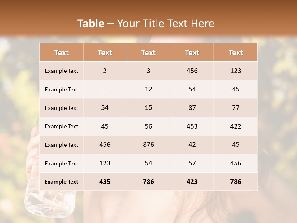 Drinking Cute Water PowerPoint Template