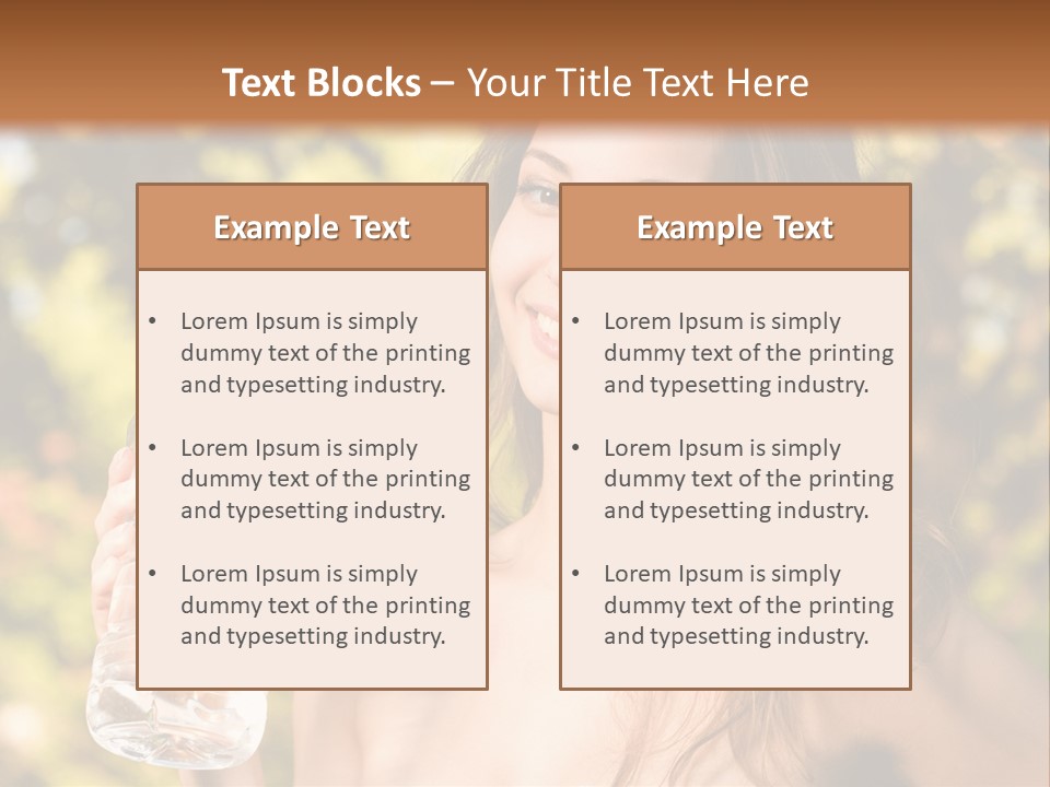 Drinking Cute Water PowerPoint Template